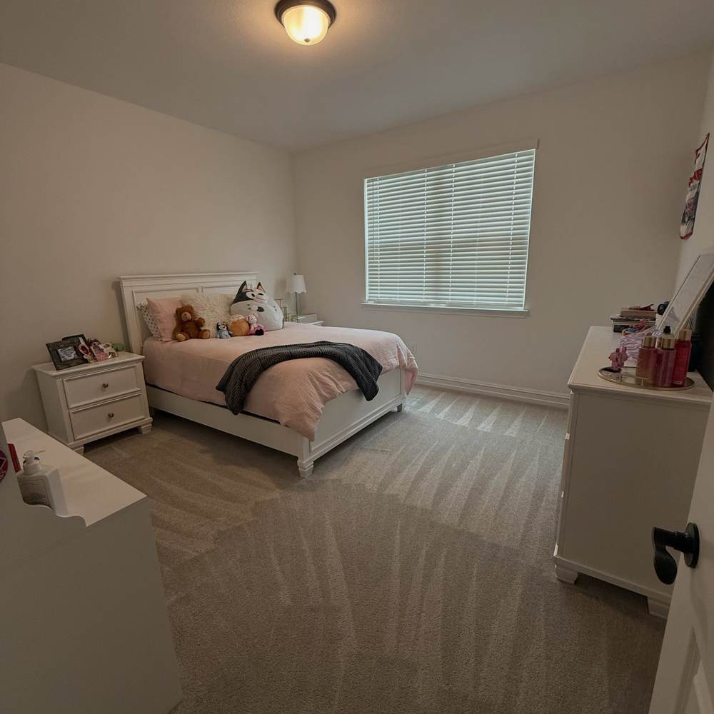 Freshly cleaned and organized bedroom